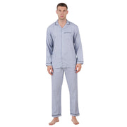 Men’s Cotton Woven Nightwear Set (Checkered Blue) | AR-1608