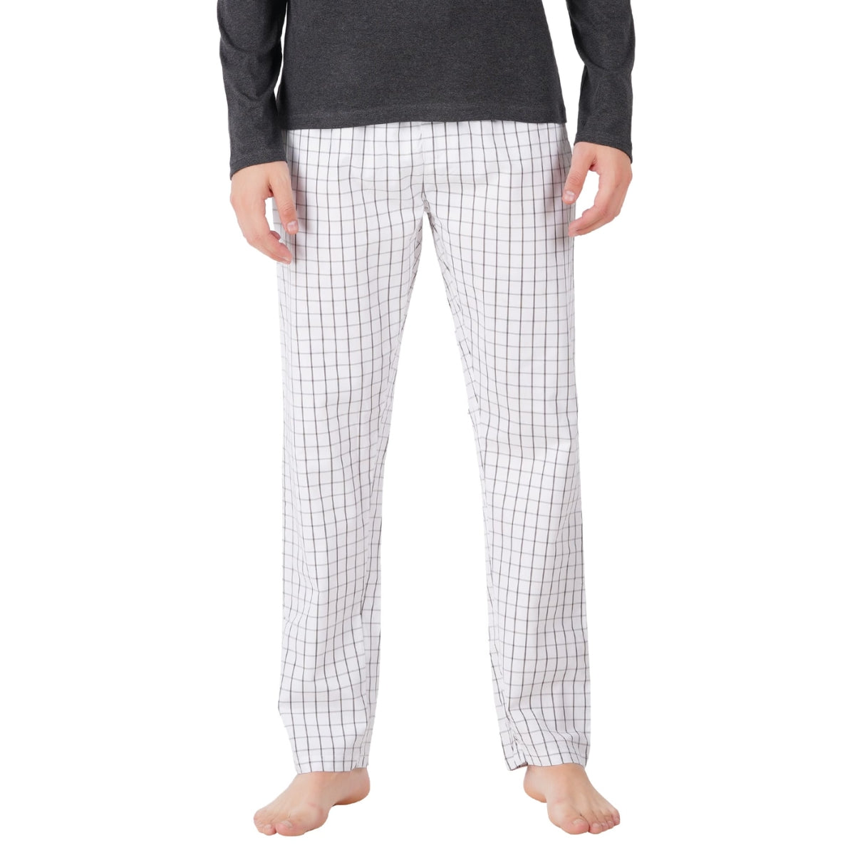 Men’s Cotton Nightwear Set (Grey & White) | AR-1605