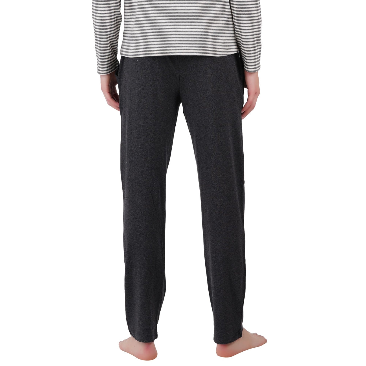 Men’s Cotton Knitted Nightwear (Striped Grey) | AR-1603