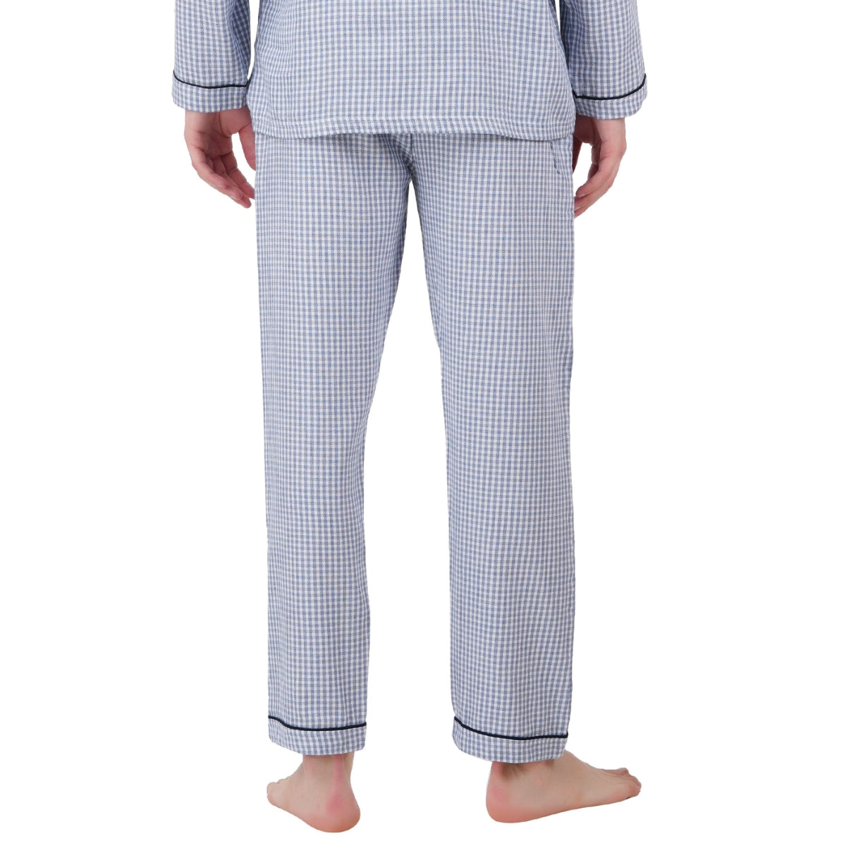 Men’s Cotton Woven Nightwear Set (Checkered Blue) | AR-1608