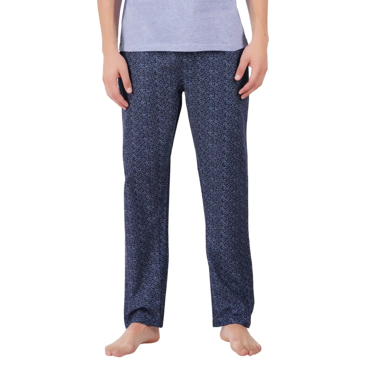Men’s Cotton Knitted Nightwear (Printed Blue) | AR-1602