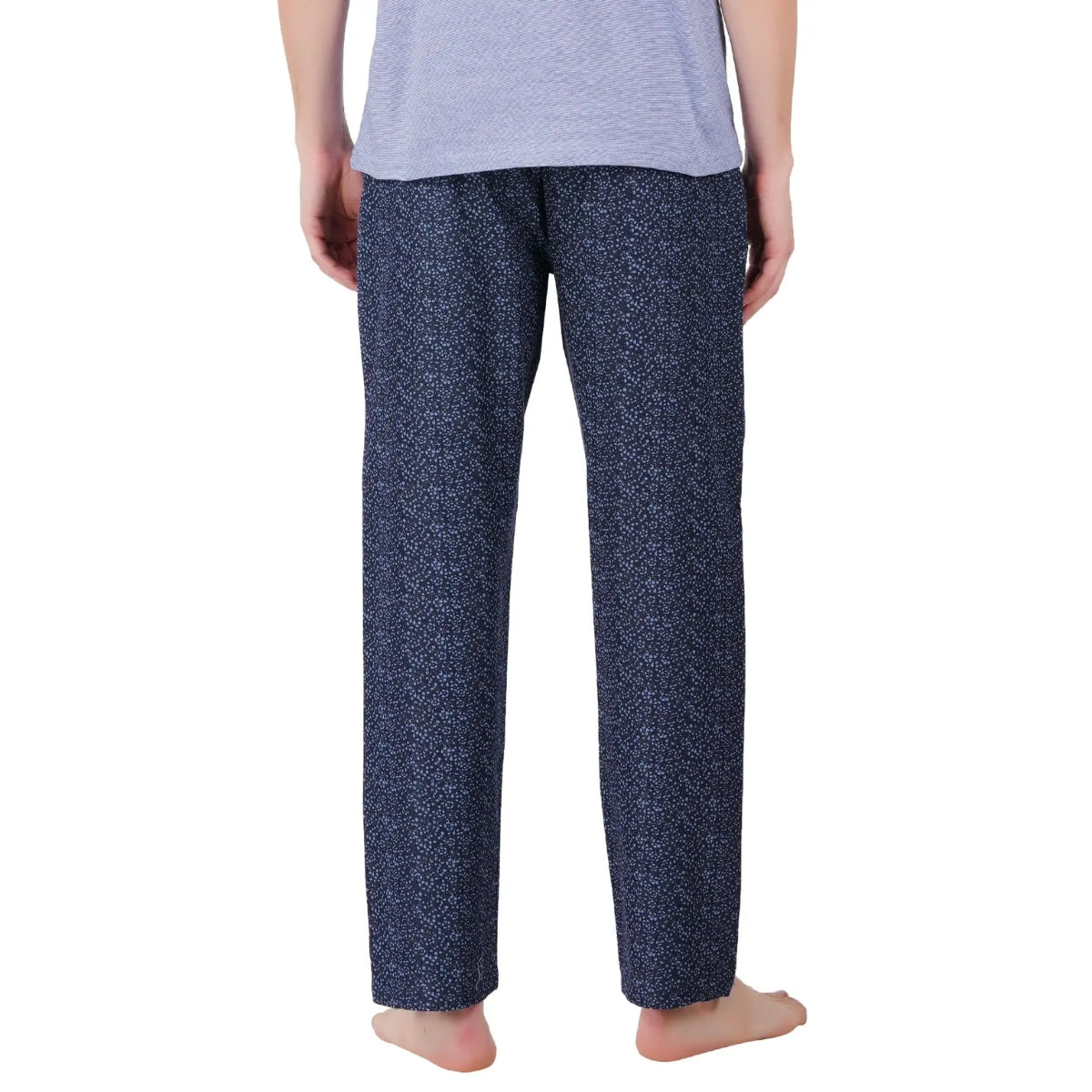 Men’s Cotton Knitted Nightwear (Printed Blue) | AR-1602