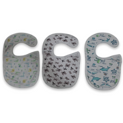 Organic Natural Bibs with Velcro | AL-3035 | Pack of 3