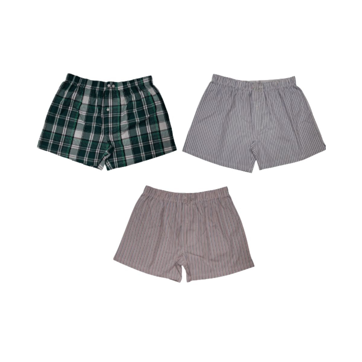 Men's Boxer Shorts | CC-2023 | Cotton Shorts | Pack of 3 pieces.
