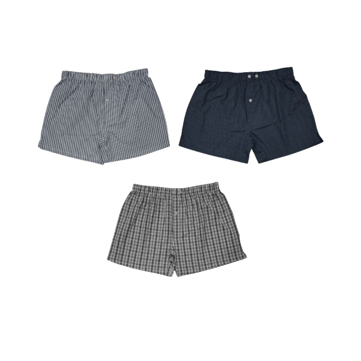 Men's Boxer Shorts | CC-2028 | Cotton Shorts | Pack of 3 pieces.