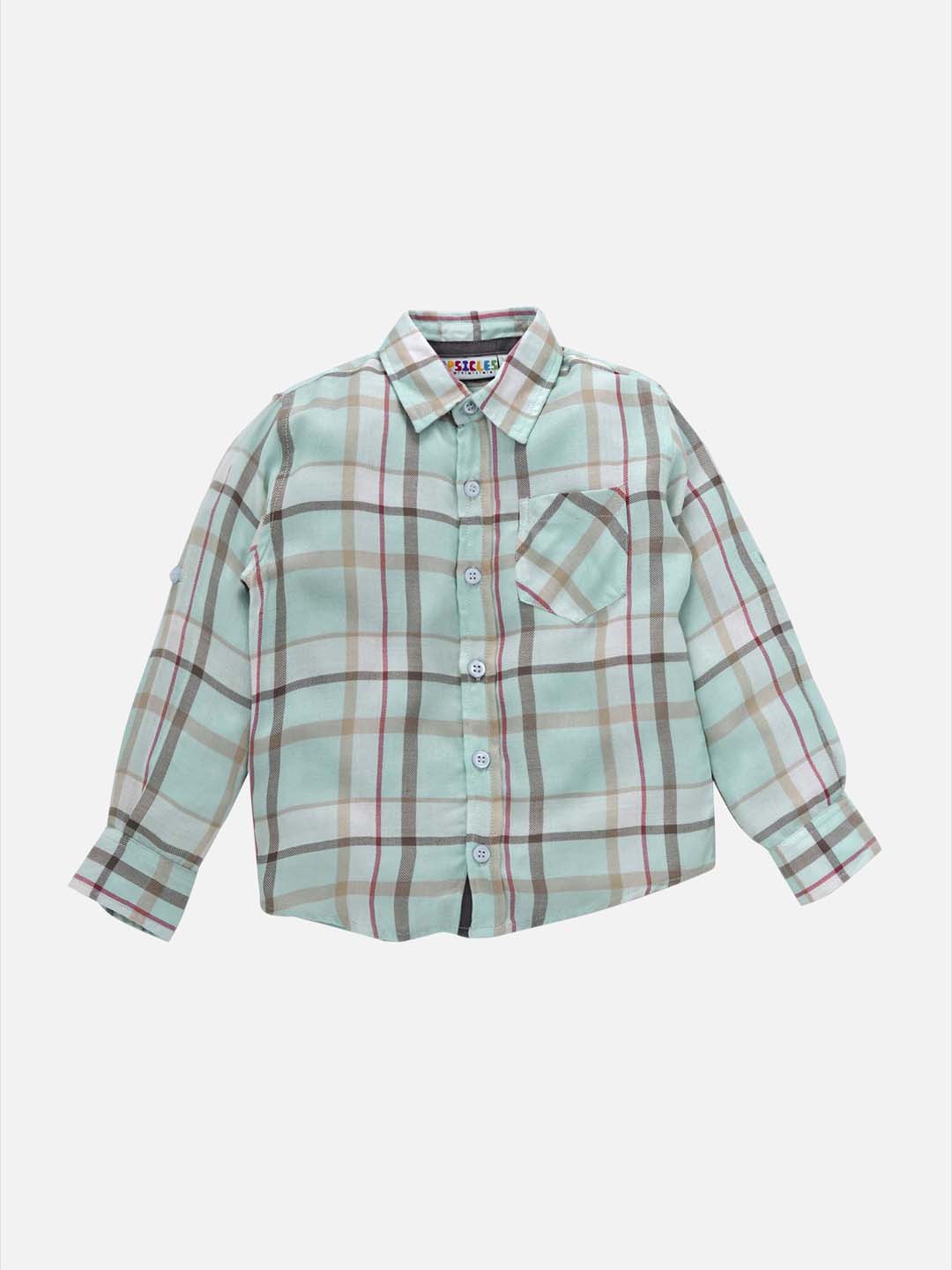 Popsicles Pistachio Shirt Regular Fit For Boys | PS-1116