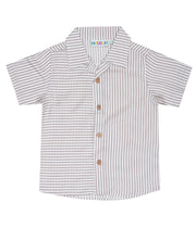 White n Brown Boys Stripes Shirt | PS-1018