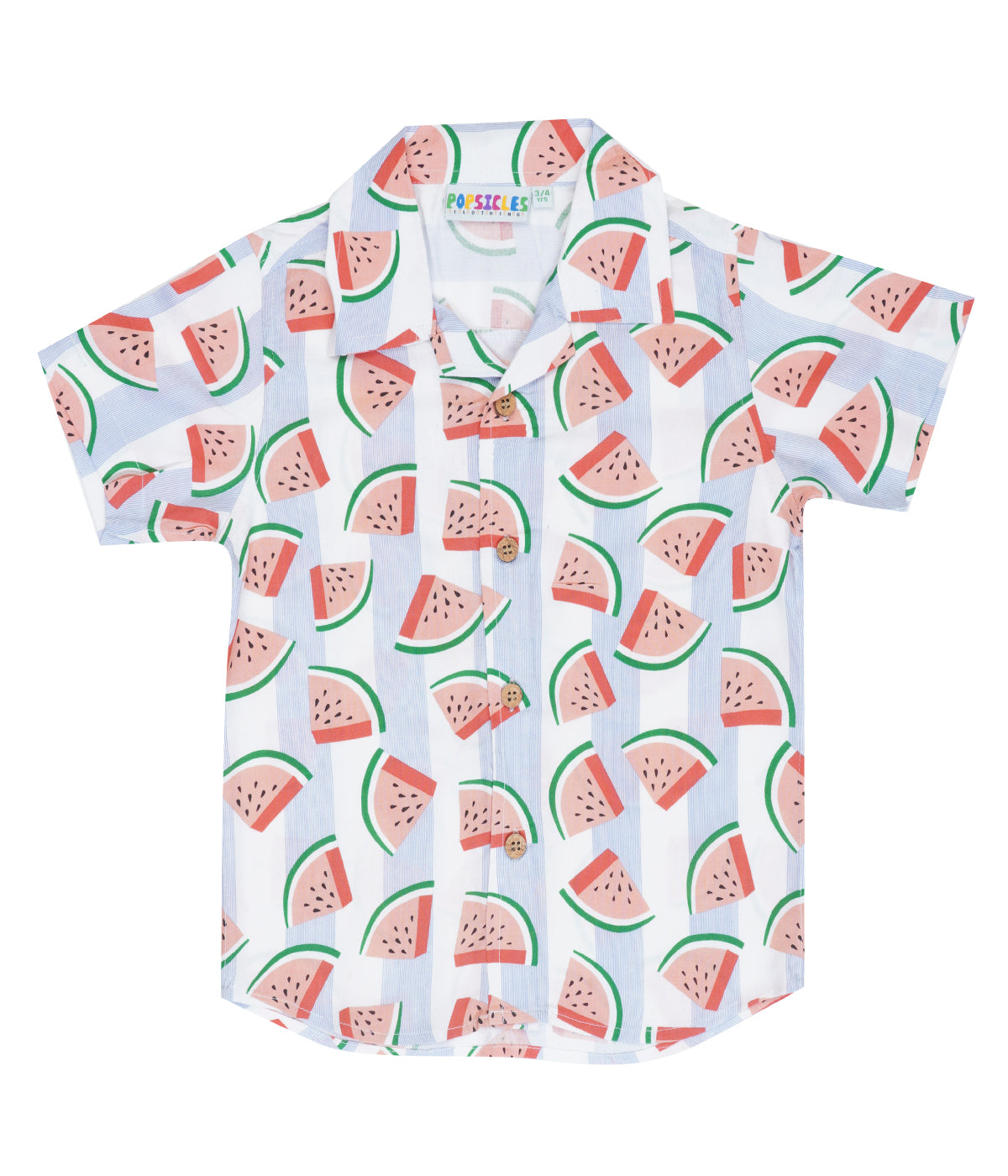 Multicolor Rayon Boys Fruit Print Shirt | PS-1003