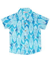Blue Print Voile Boys Printed Shirt | PS-1002
