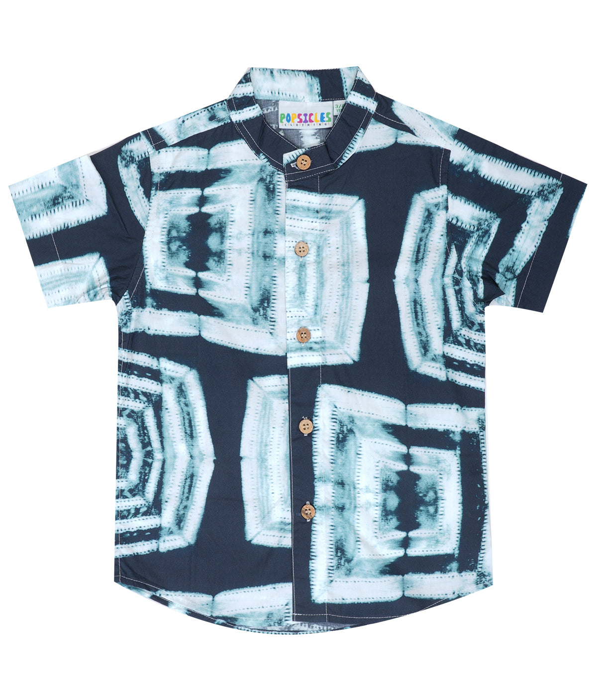 Black and Green Printed Boys Tie Dye Shirt | PS-1001