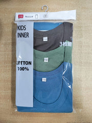 Boy's Tank Top | SK - 302 | 100% Cotton, 1x1 RIB, 170 GSM | 3 piece pack | Blue, Olive Green & Grey