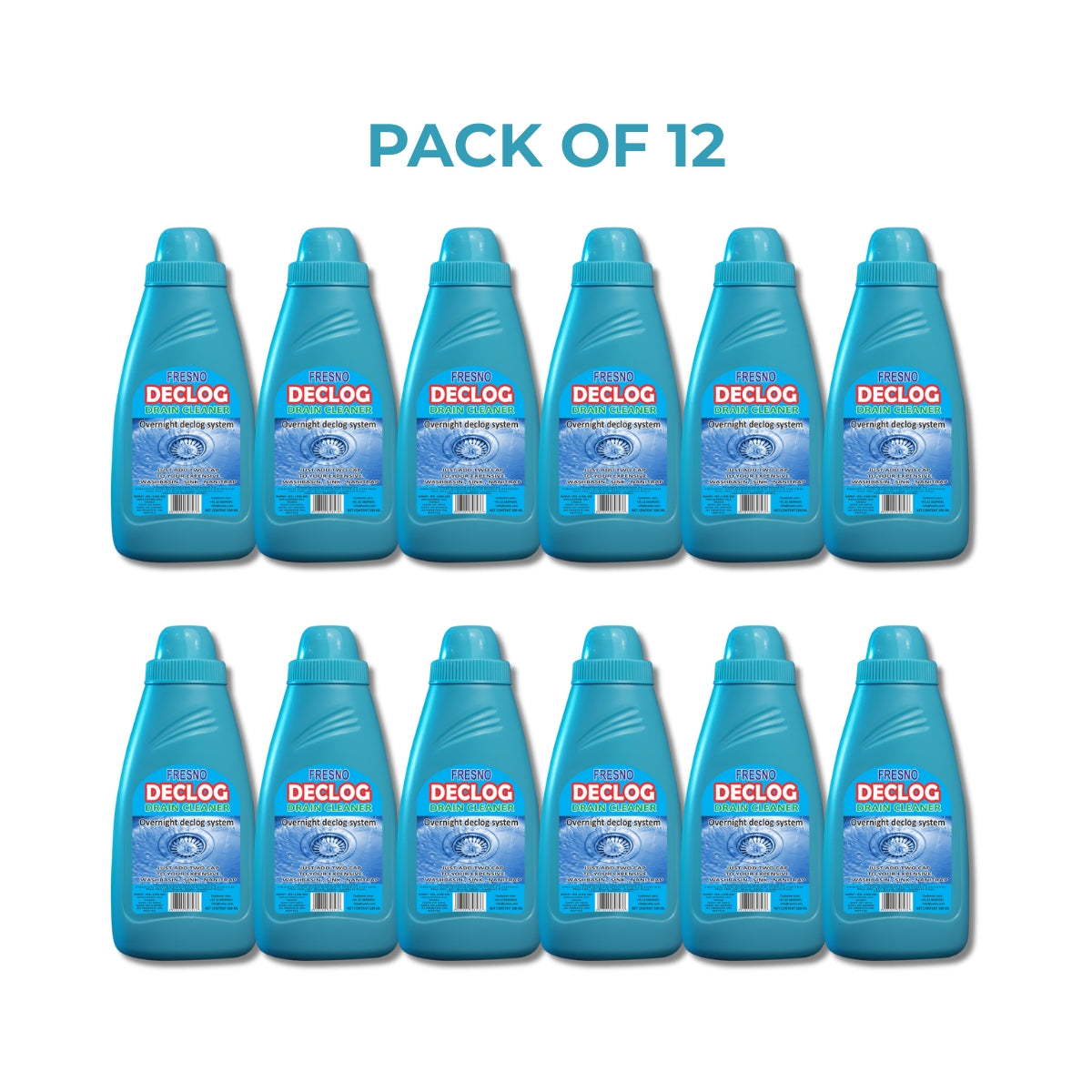 Fresno Declog Drain Cleaner (Pack of 12)