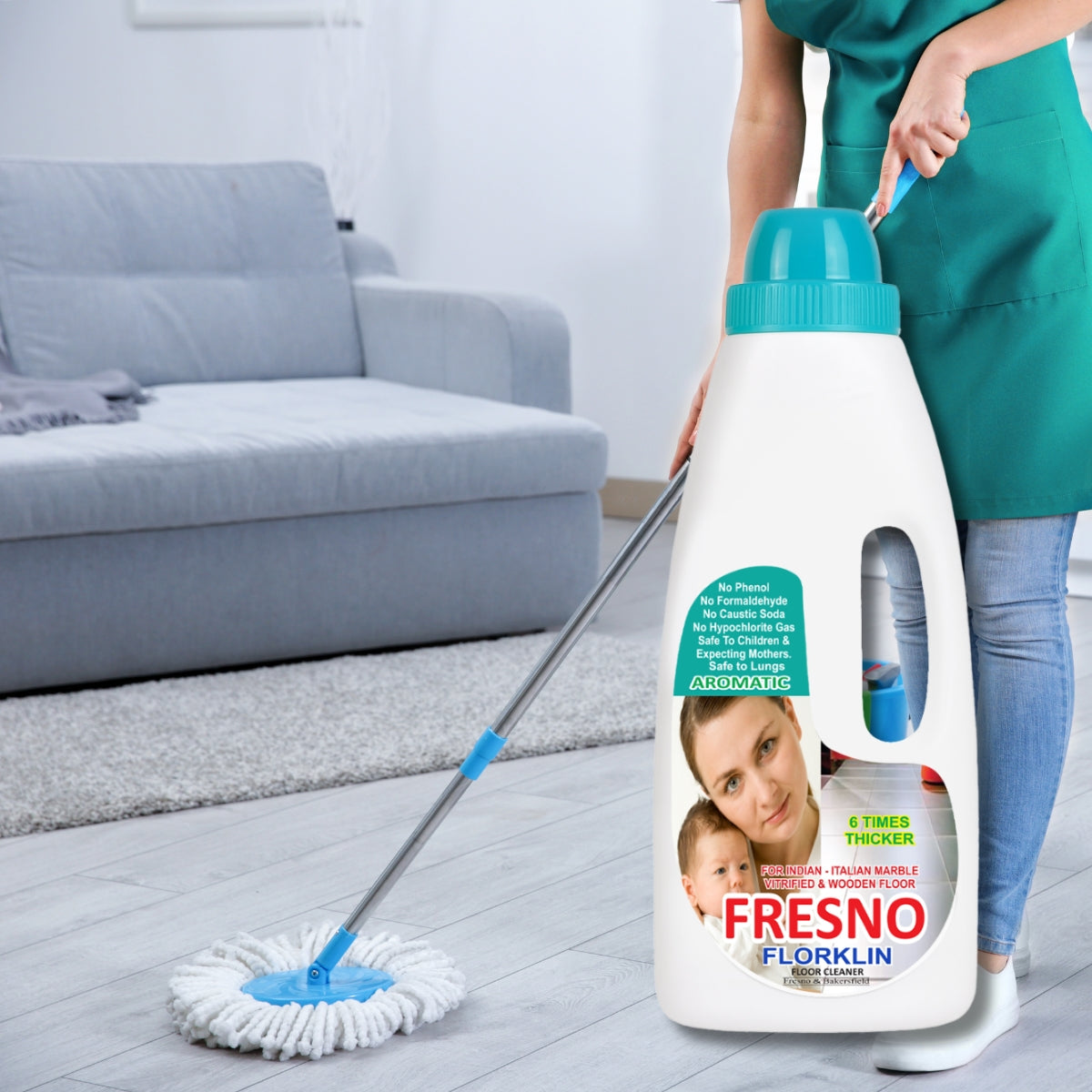 Fresno Aromatic FloorKlin | Natural Product | Marble – Granite – Ceramic | Floor Cleaning & Shining