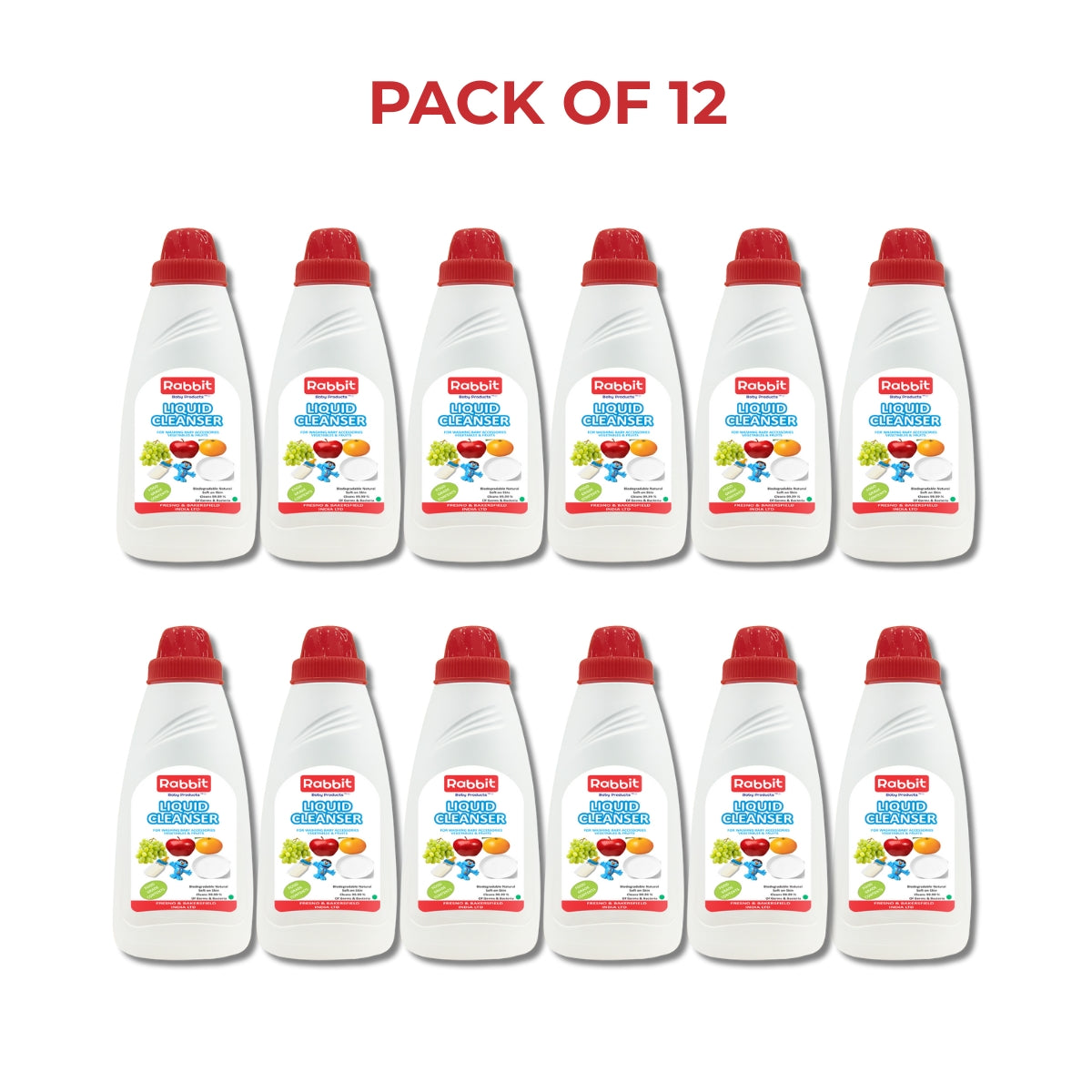 Fresno Baby Toy & Vegetable Liquid Cleanser (Pack of 12)