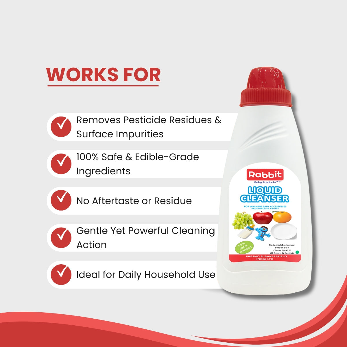 Rabbit Toy & Vegetable Liquid Cleanser